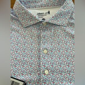 johnnie-O Men's Multicolor flower/leaf Print golf polo Shirt